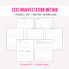 33x3 Method Worksheet Manifestation Worksheet Planner Grateful